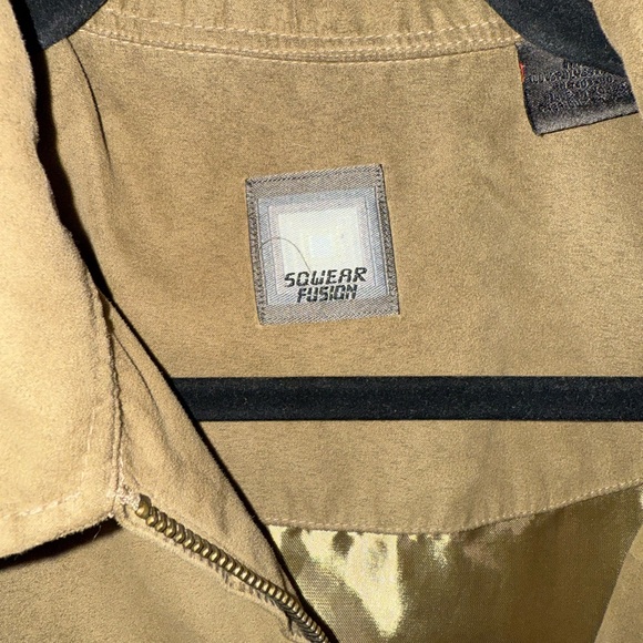 Oversized Tan Jacket Collared - Picture 3 of 5